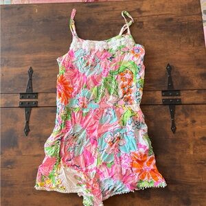 Lilly Pulitzer Vibrant Floral Kids Romper